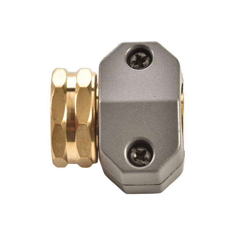 Sanpaint Zinc and Brass Female Clamp Coupling,Fits 3/4" or 5/8" Garden Hose Repair Fitting - Image 2
